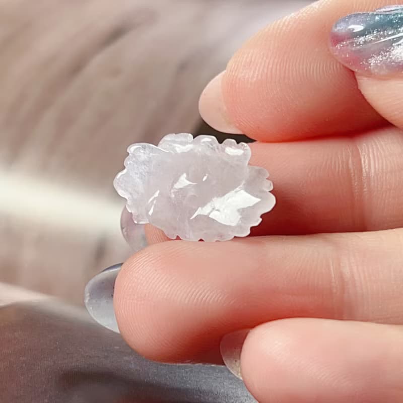 冰種翡翠牡丹花 | 天然緬甸A貨翡翠 | 送禮