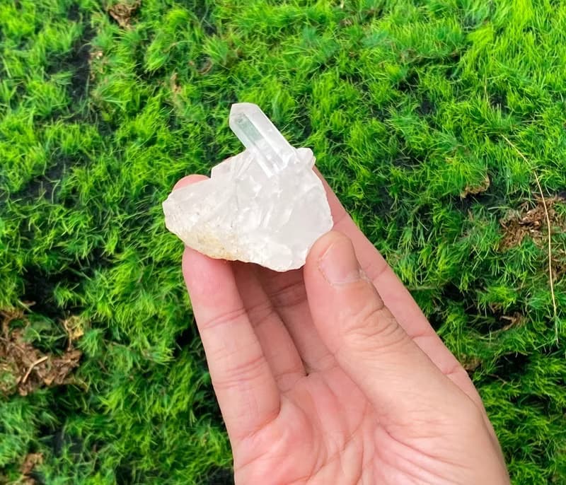 天然原礦能量可愛小白水晶簇 消磁淨化 療癒 開運 淨化