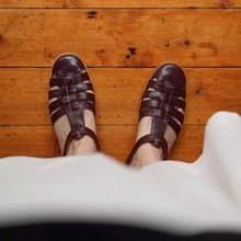 復古文青 羅馬編織涼鞋 白色/巧克力色/黑色