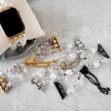 apple watch専用 ドライフラワービーズのアップルウォッチバンド/交換ベルト/ブレスレットデザイン