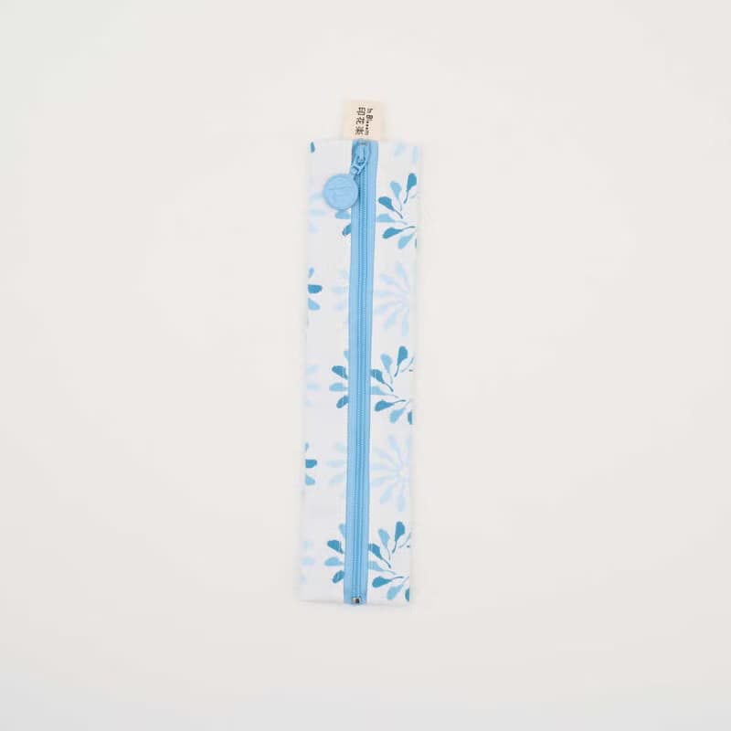 拉鏈餐具袋(含餐具)/烏秋圈圈/晴空藍/鳥語花窗