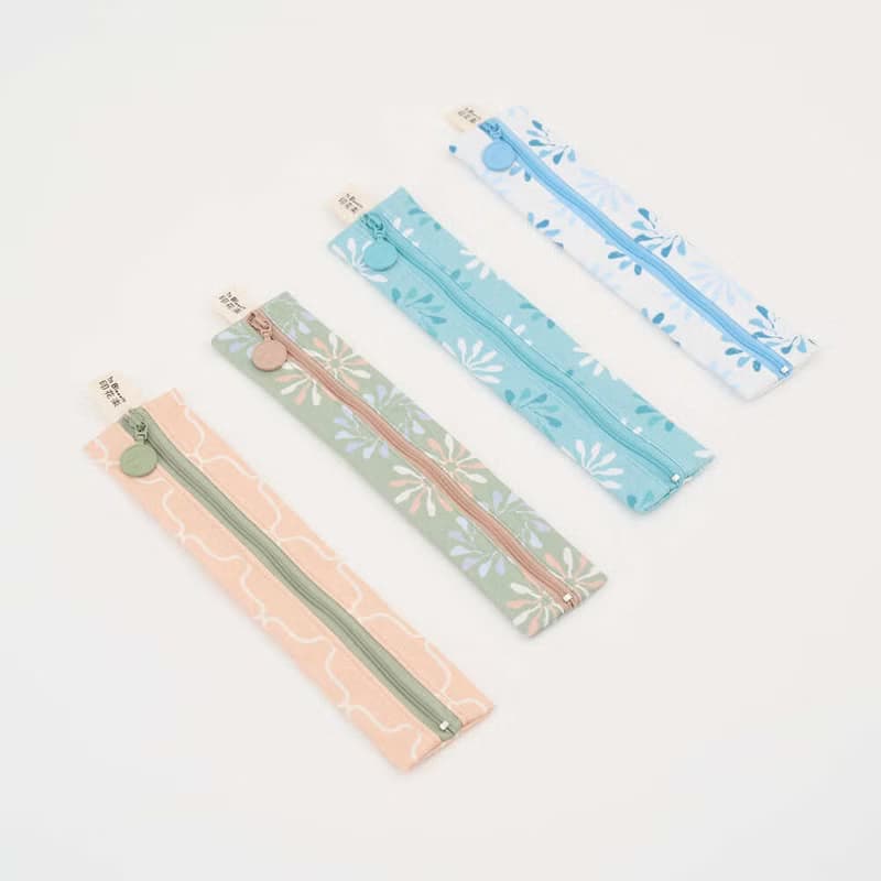 拉鏈餐具袋(含餐具)/烏秋圈圈/晴空藍/鳥語花窗