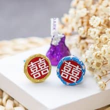 紅色囍字水滴巧克力 KISSES婚禮喜糖(每包100顆)