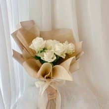 鮮花 / 白玫瑰花束 / 情人節花束