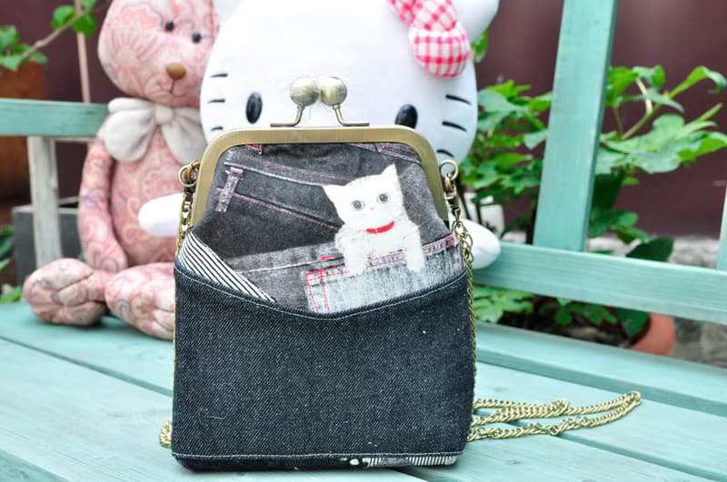 貓咪的口袋斜挎手機包