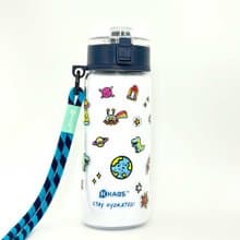 AQUARECHARGE 系列 Tritan 600毫升水壺連彈力斜背帶 - 太空