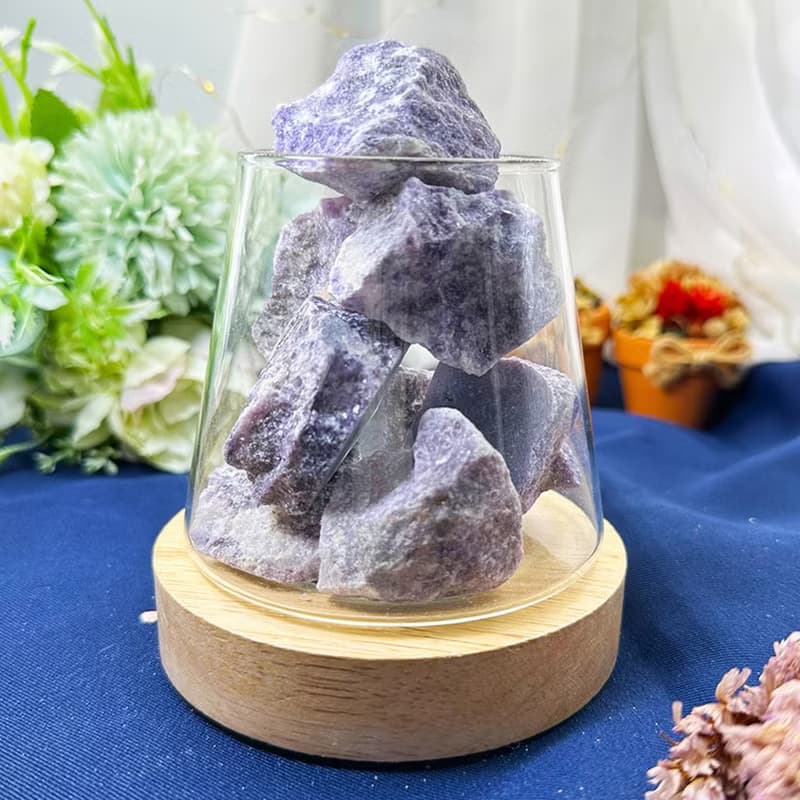 【MU工坊】紫丁香紫雲母擴香石/水晶擴香燈/碎石/室內香薰/淨化小