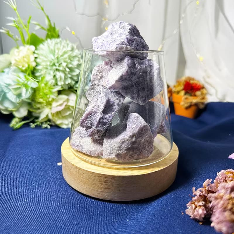 【MU工坊】紫丁香紫雲母擴香石/水晶擴香燈/碎石/室內香薰/淨化小