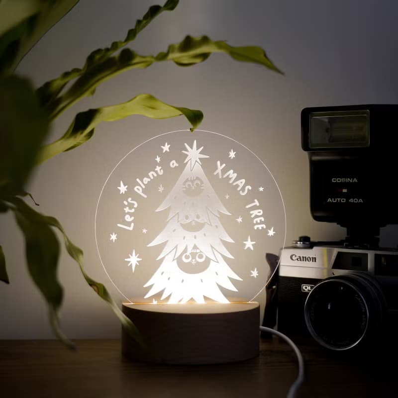 【 貓咪疊羅漢 聖誕小夜燈】耶誕禮物/快速出貨