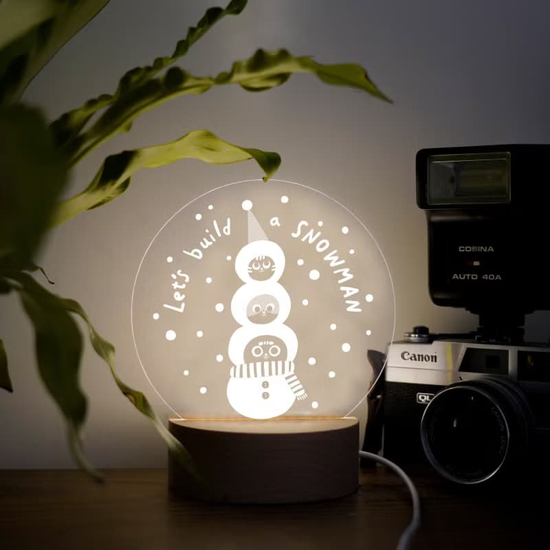【 貓咪疊羅漢 聖誕小夜燈】耶誕禮物/快速出貨