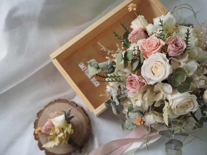 【GFD】新娘捧花-不凋花/乾燥花/婚禮花束/新娘捧花