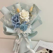 海洋風 永生玫瑰花束 附提袋