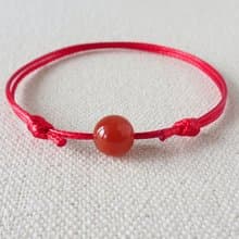 本命年【幸運石】川料南紅瑪瑙韓國蠟線手鍊【2】招財、避邪