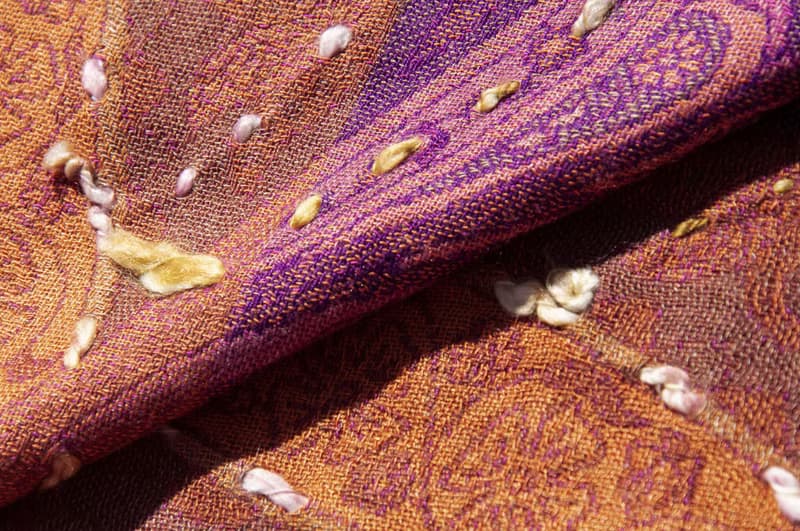 喀什米爾Cashmere/水煮羊毛披肩/針織圍巾/刺繡圍巾/羊絨披巾-花