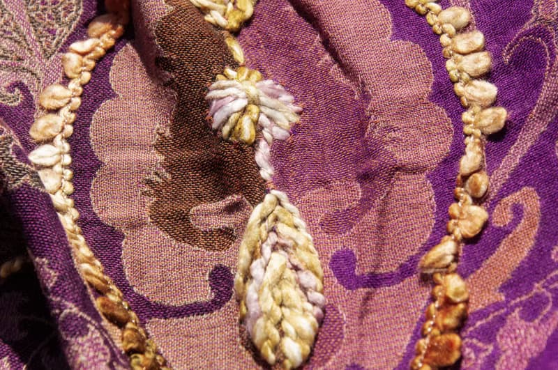 喀什米爾Cashmere/水煮羊毛披肩/針織圍巾/刺繡圍巾/羊絨披巾-花