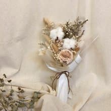 情人節花禮/女友禮物/男友禮物_乾燥花束|女神棉花花束