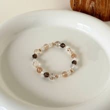 /暖風輕語/正能量避邪 橙兔毛 馬島月光石 黑金超 茶水晶 白水晶