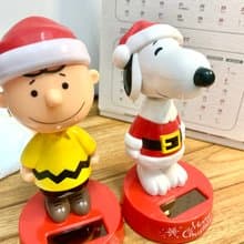 美版 史努比 聖誕節 搖頭公仔 太陽能 snoopy 查理布朗