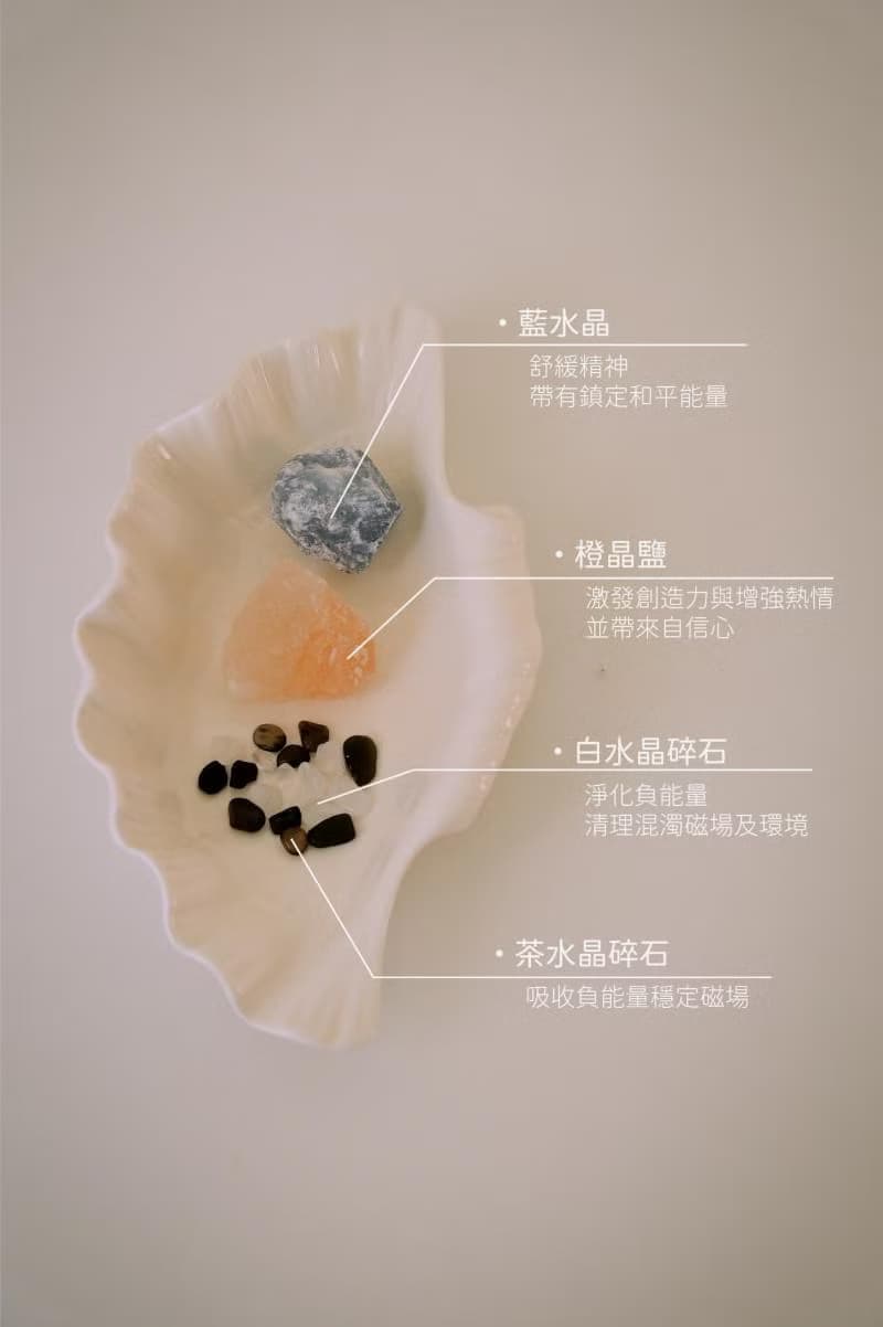 彩霞浪花 // 橙晶鹽X藍水晶
