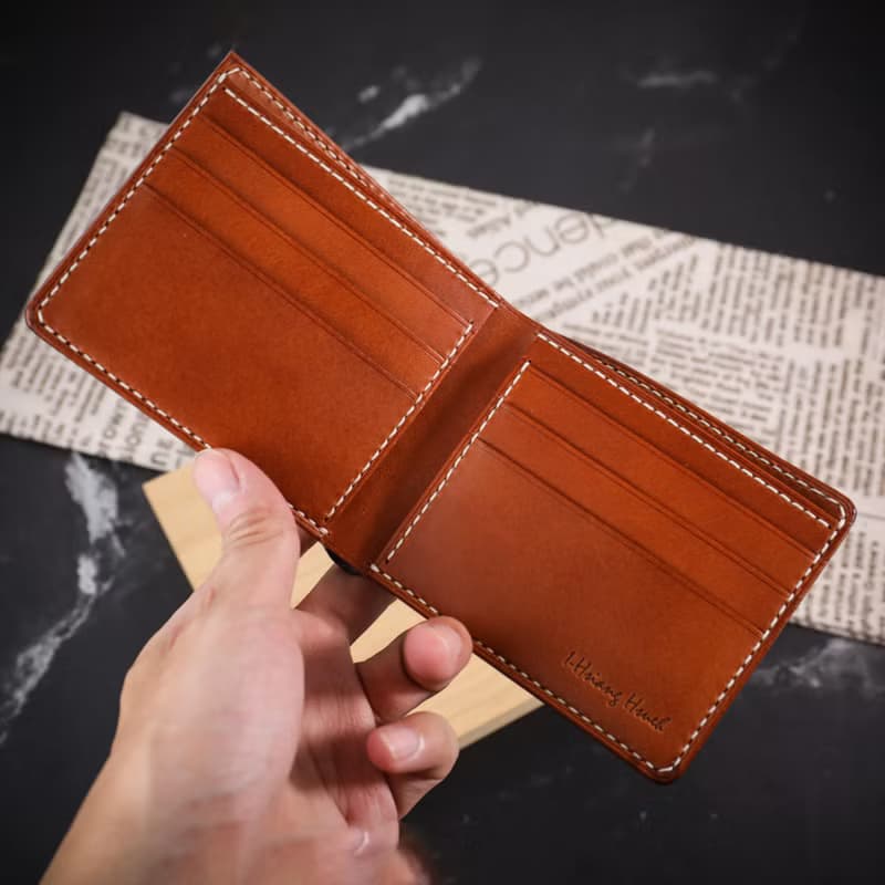 【NG品】【皮夾、銀包】 意大利植鞣皮馬臀皮 已有刻字 換季特賣
