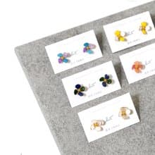 耳針x耳夾水晶花_初生小圓花_光點飾品