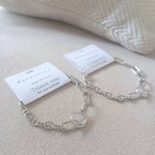 船錨與橢圓鍊條手鍊 ∣ 圈棒釦船錨鍊手鍊 / 銀色