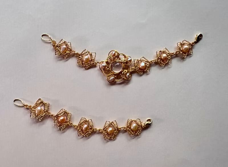 金屬編織手鍊—山茶花