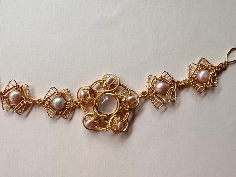 金屬編織手鍊—山茶花