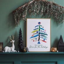 歡樂聖誕樹 - 聖誕插畫/聖誕小物/聖誕交換禮物/耶誕節節慶/玄關