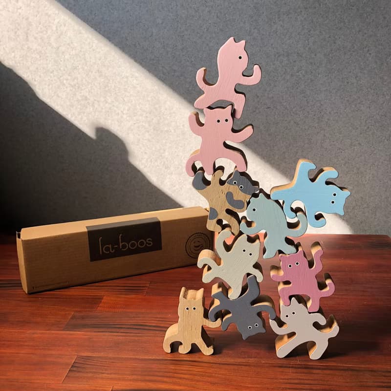【LABOOS 樂舖】聖誕節交換禮物- 功夫貓積木 最療癒の疊疊樂