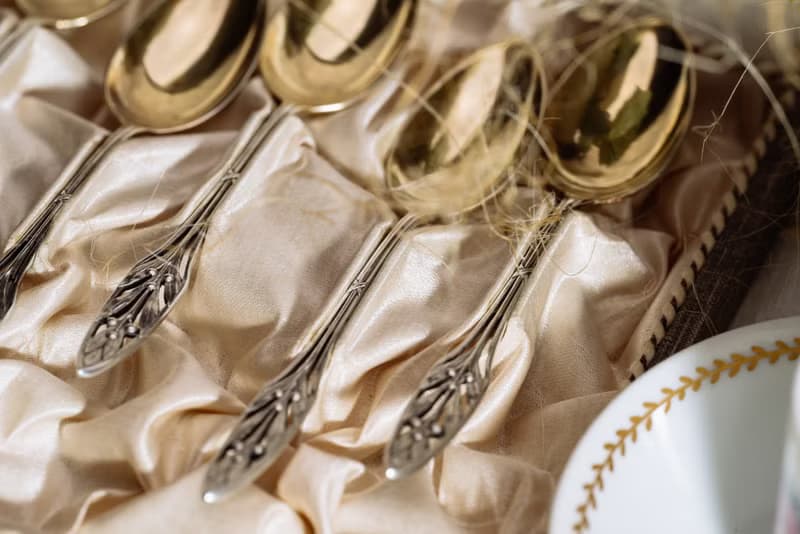 植物造型小銀匙組12根 - 西洋古董