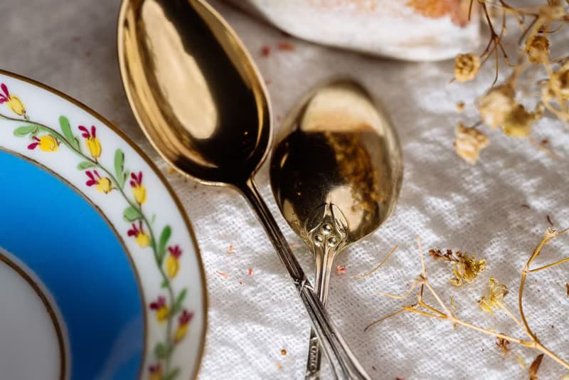 植物造型小銀匙組12根 - 西洋古董