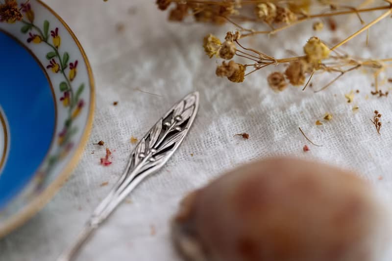 植物造型小銀匙組12根 - 西洋古董