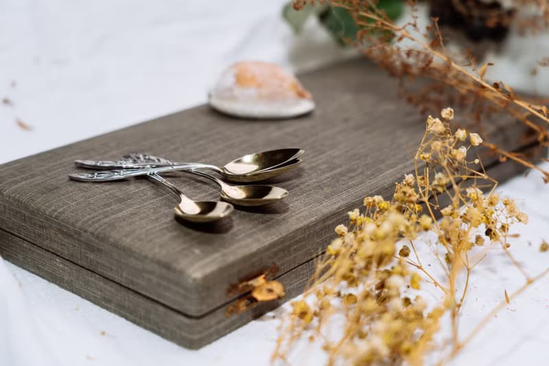 植物造型小銀匙組12根 - 西洋古董