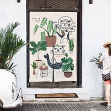 貓 門簾 植物