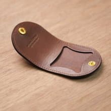 【NS手工皮件】義大利進口牛皮 馬蹄型零錢包、禮物 (免費打印)