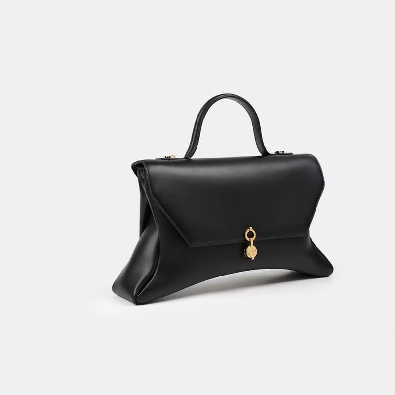 Rococo Bag 玉米基純素皮革 手提包 斜背包 黑色