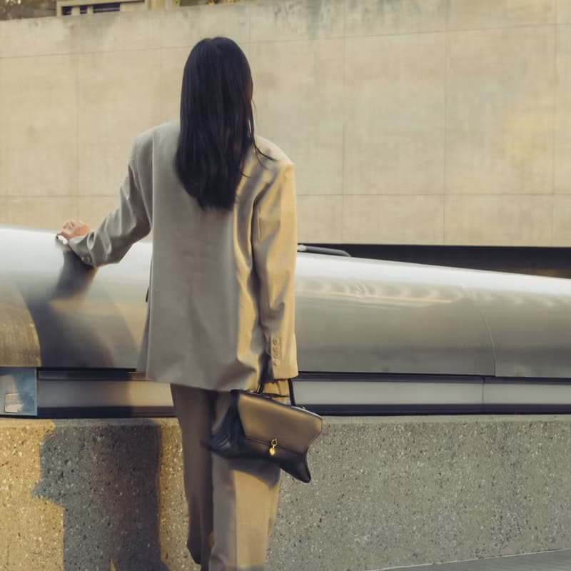 Rococo Bag 玉米基純素皮革 手提包 斜背包 黑色