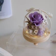 (燈款) 葡萄紫-永生花玻璃花球