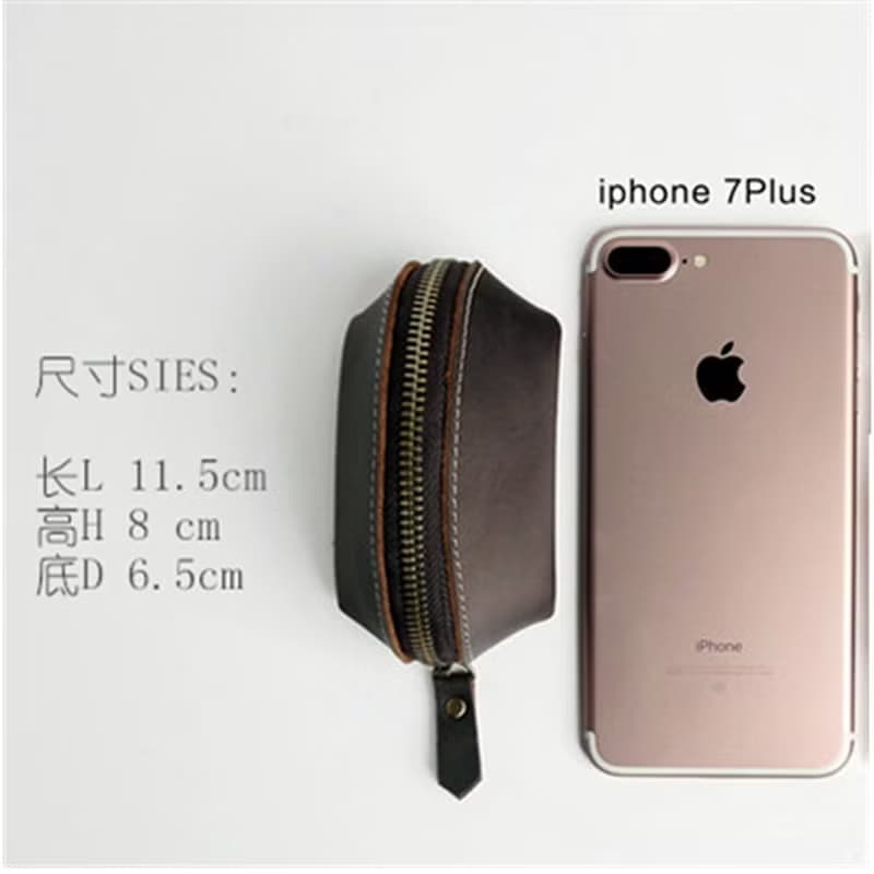 可刻字 零錢包 瘋馬皮拉鏈小包 鑰匙包 小收納包 復古貝殼包 生日禮物
