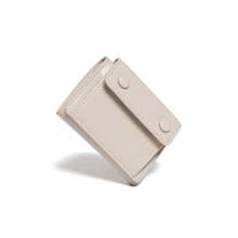 DOT Pocket 3-layer Half Wallet Coin Money Card Wallet warm gray
