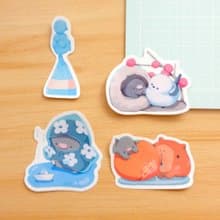 【防水貼紙】雨天, 鉛筆, 柳橙, 巢穴 | Peachtober 2023