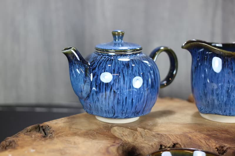 【母親節禮物】湛海 天目釉 圓滿茶具組 陶藝名家葉敏祥作品