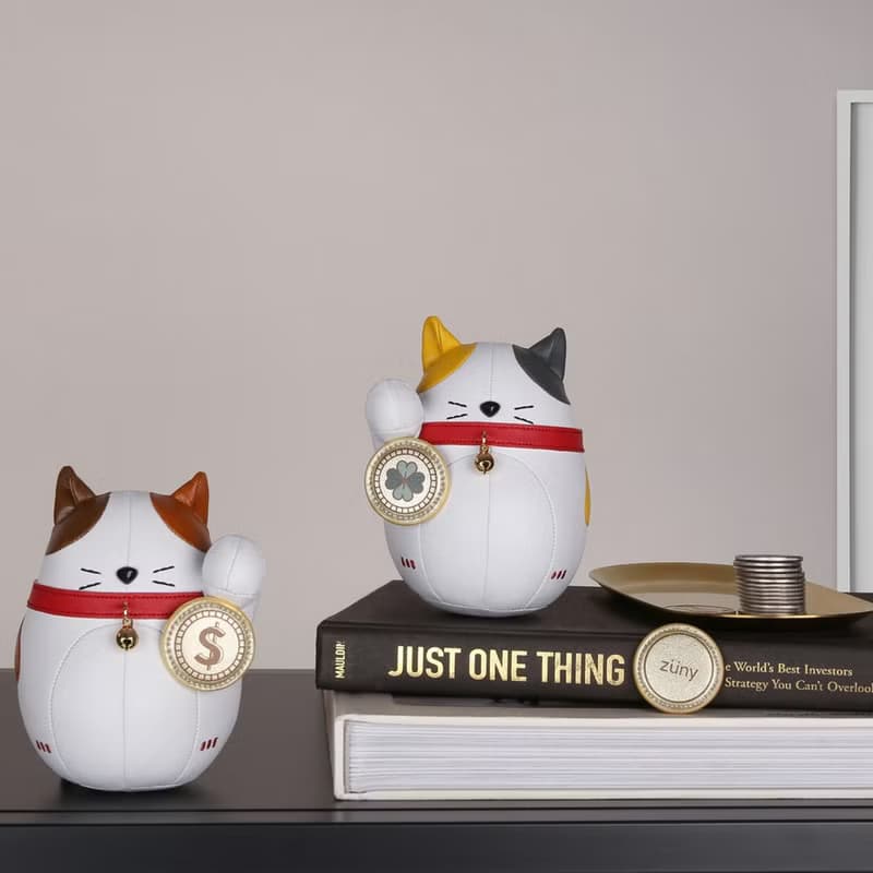 【紙鎮】招財貓 Lucky Cat Fu (富貓) 擺飾 | 開運 送禮 開店禮
