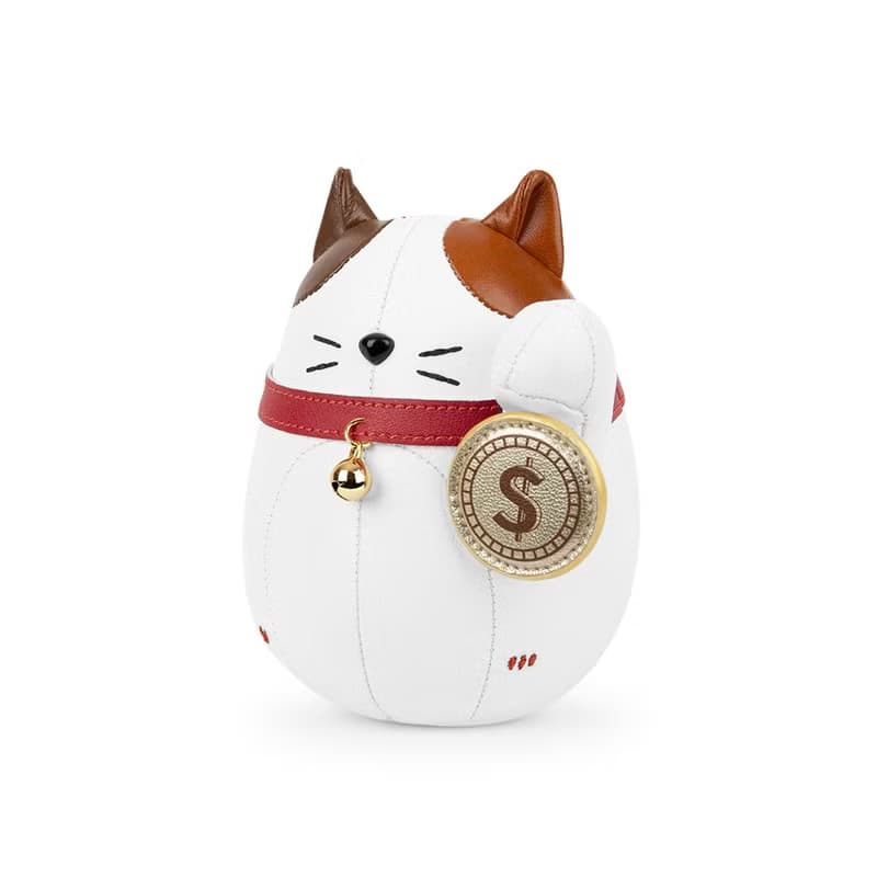 【紙鎮】招財貓 Lucky Cat Fu (富貓) 皮革擺飾 | 開業 開運