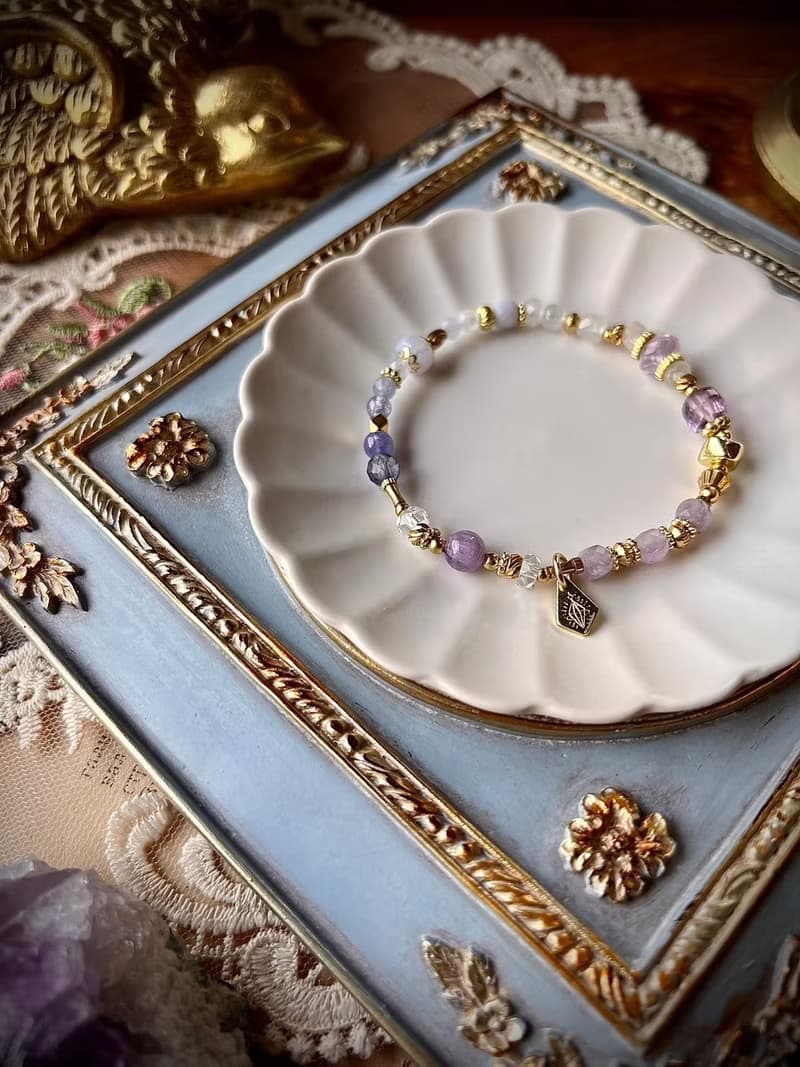 -布達佩斯日落-天然水晶手鏈/黃銅手鍊