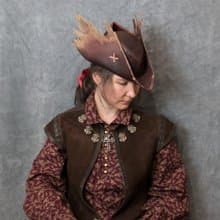 Hunter Hat Dragul Inspired Bloodborne / tricorne / Leather Hat / Djura hat