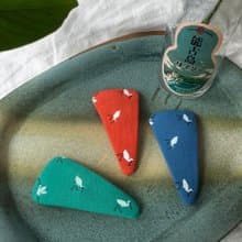 : 過路鳥 :  花布髮夾 BB夾 包布手工髮飾 台灣花布 禮物三件組