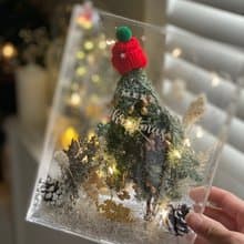 快速出貨 聖誕禮盒 聖誕禮物 交換禮物 雪松 漫花銀雪晶透花盒