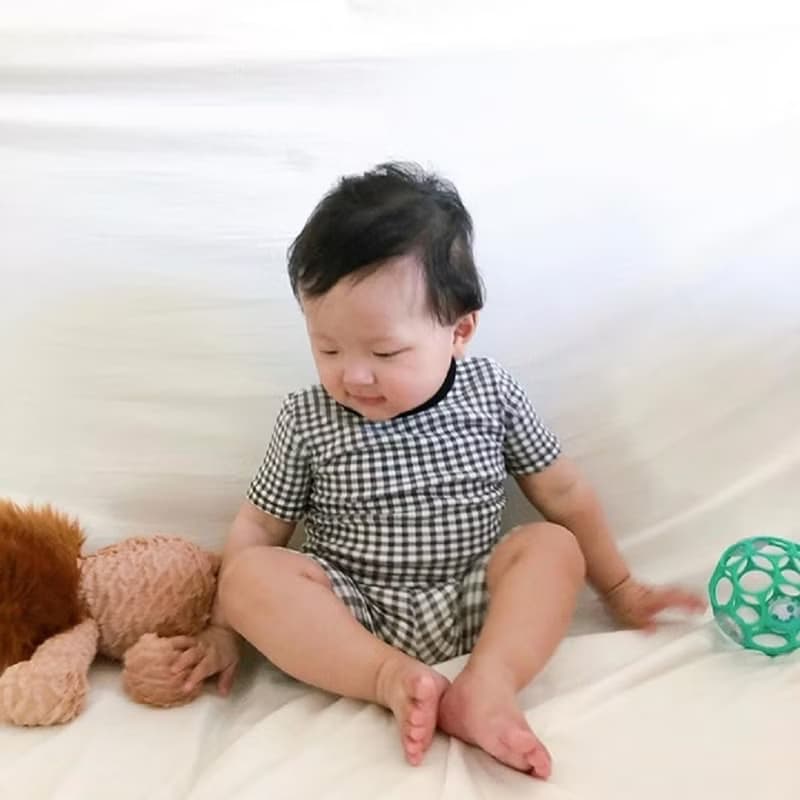 韓國嬰幼兒格子居家服套裝 •Gentleman Set•